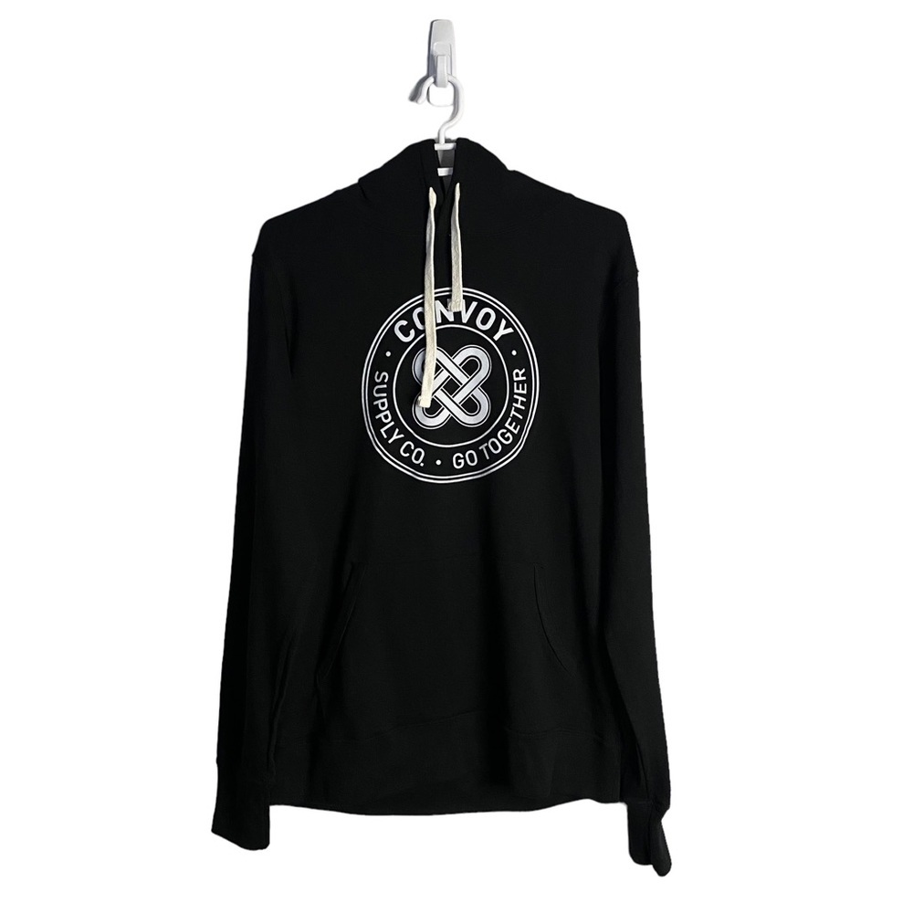 Convoy Supply Co. Black Soft Knit Sweatshirt Hoodie